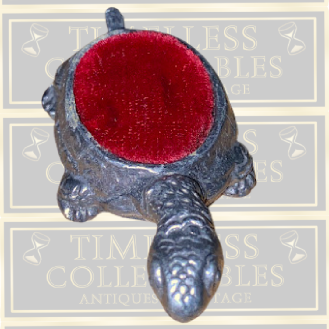 Antique Novelty Small Tortoise Pin Cushion