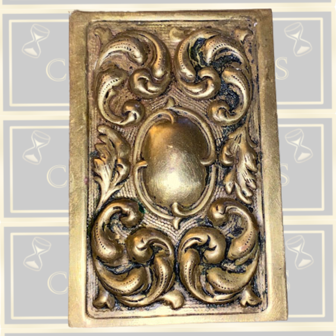 Antique Embossed Brass Art Nouveau Matchbox Cover