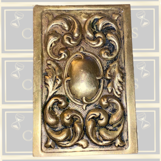 Antique Embossed Brass Art Nouveau Matchbox Cover