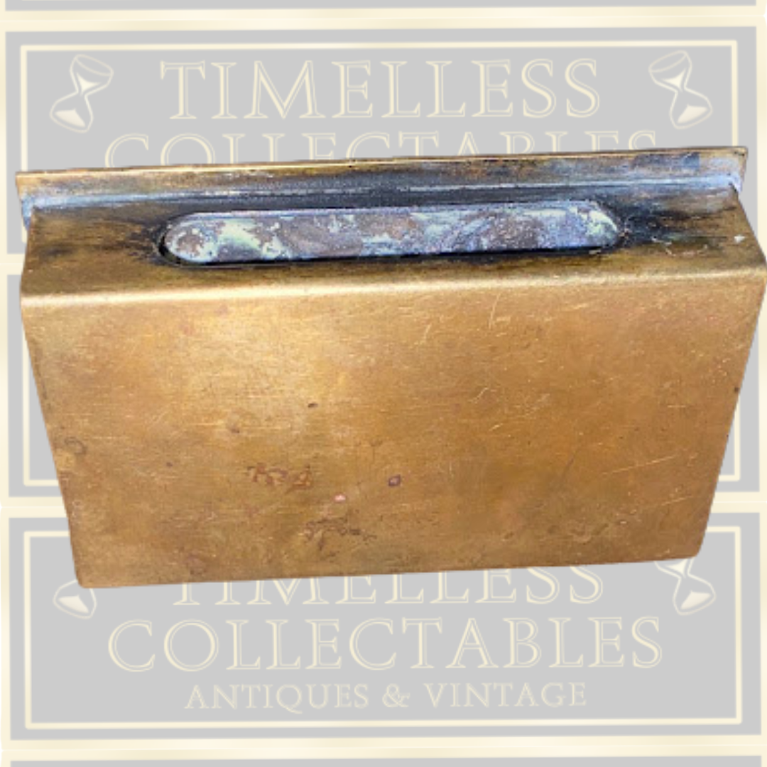 Antique Embossed Brass Art Nouveau Matchbox Cover
