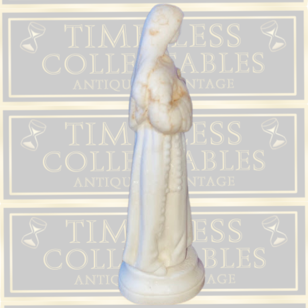 Vintage Alabaster Religious Statue Saint Rita Of Cascia