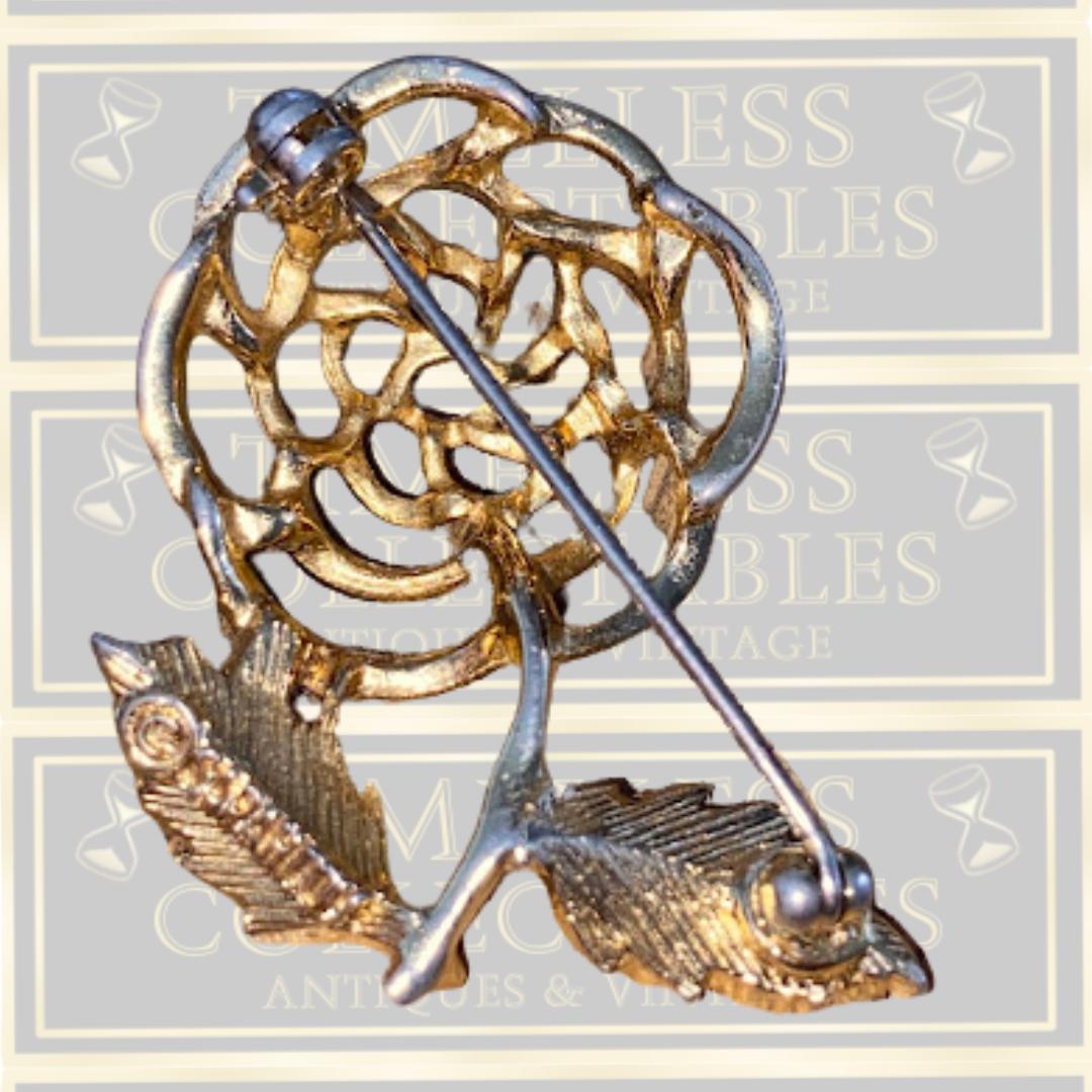 Vintage Sarah Coventry Deconstructed Rose Brooch