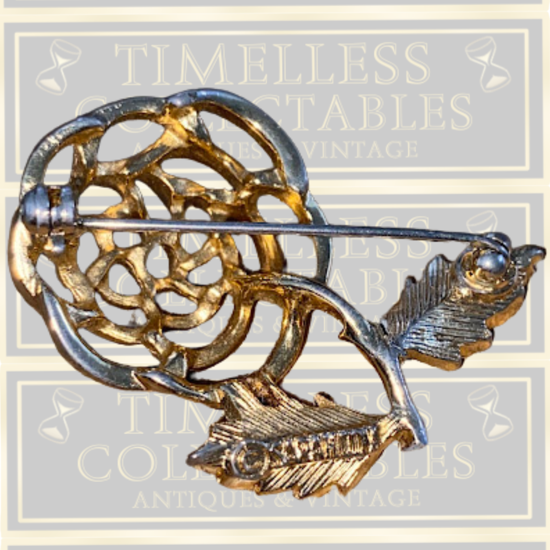 Vintage Sarah Coventry Deconstructed Rose Brooch