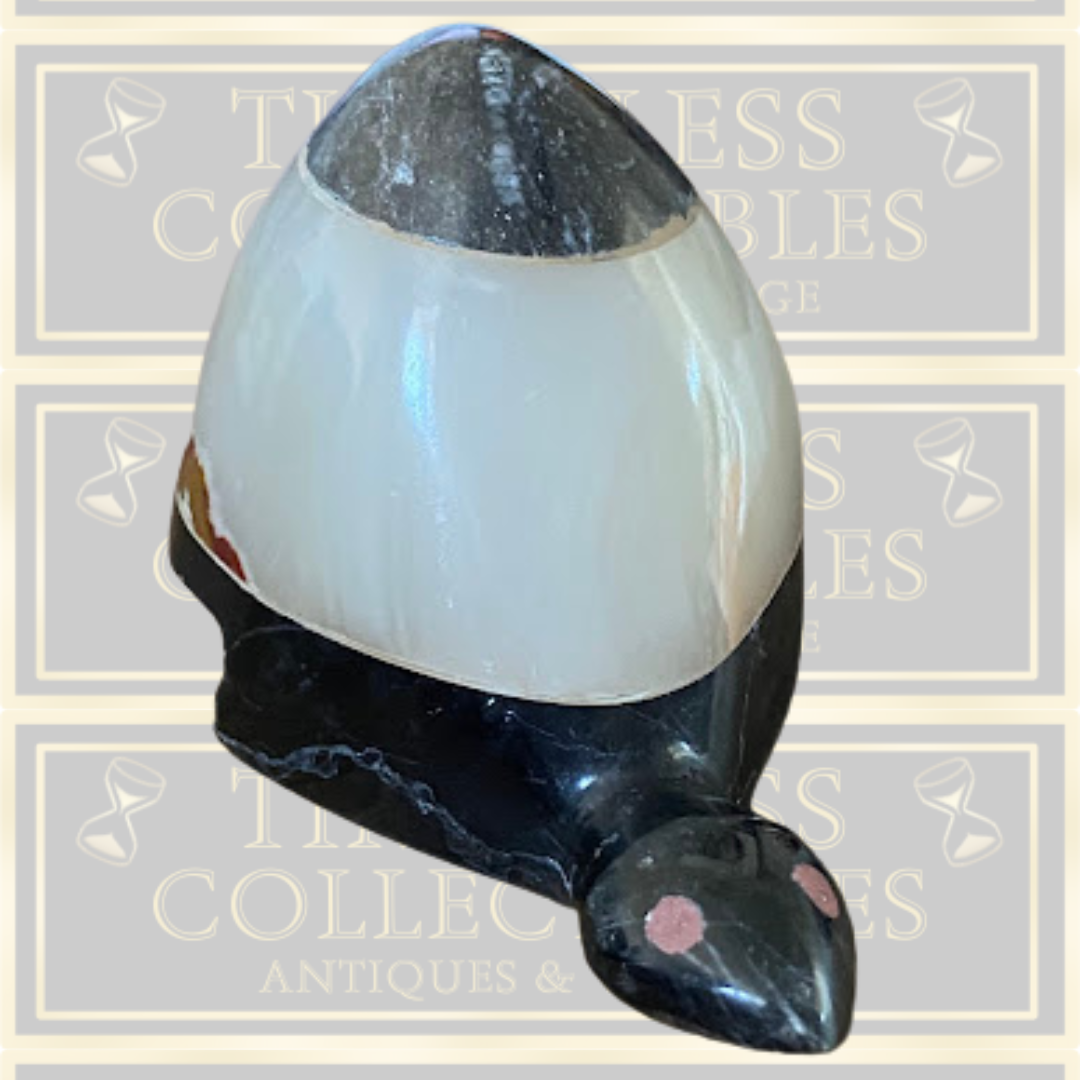 Vintage Stone & Marble Turtle Figurine Paper Weight