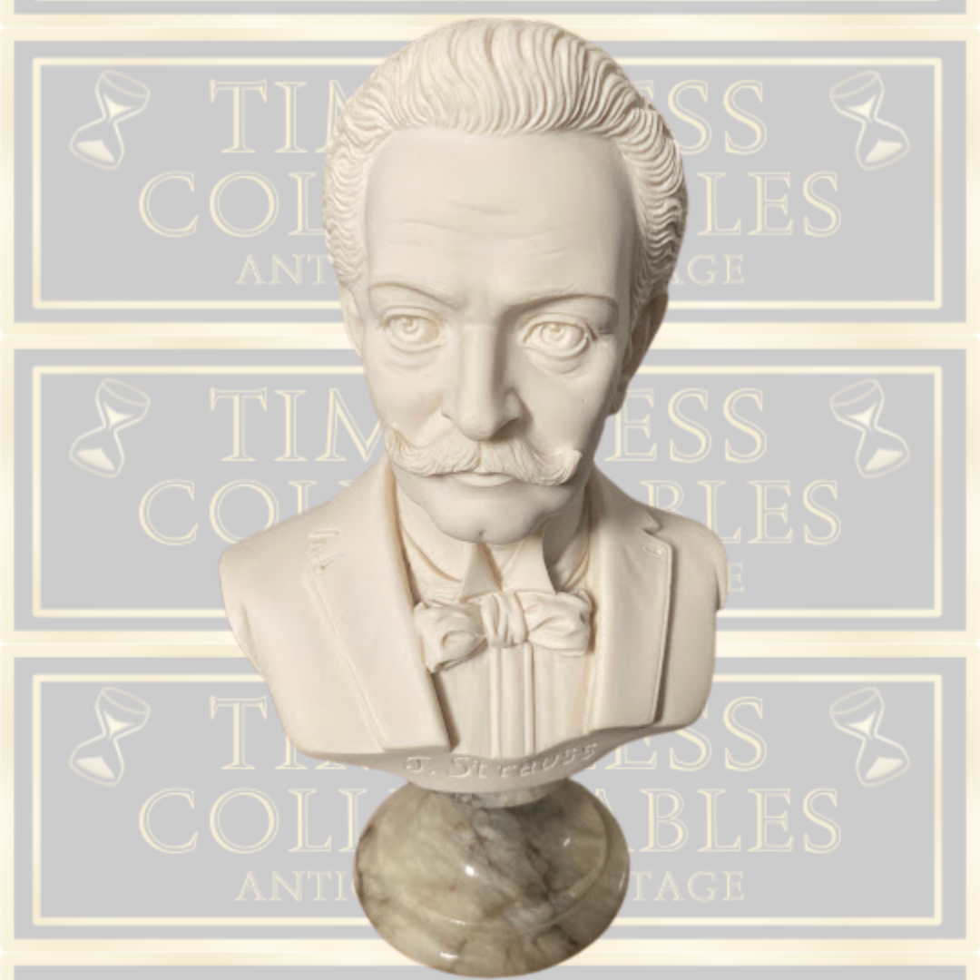 Vintage Johann Strauss Signed Bust Sculpture