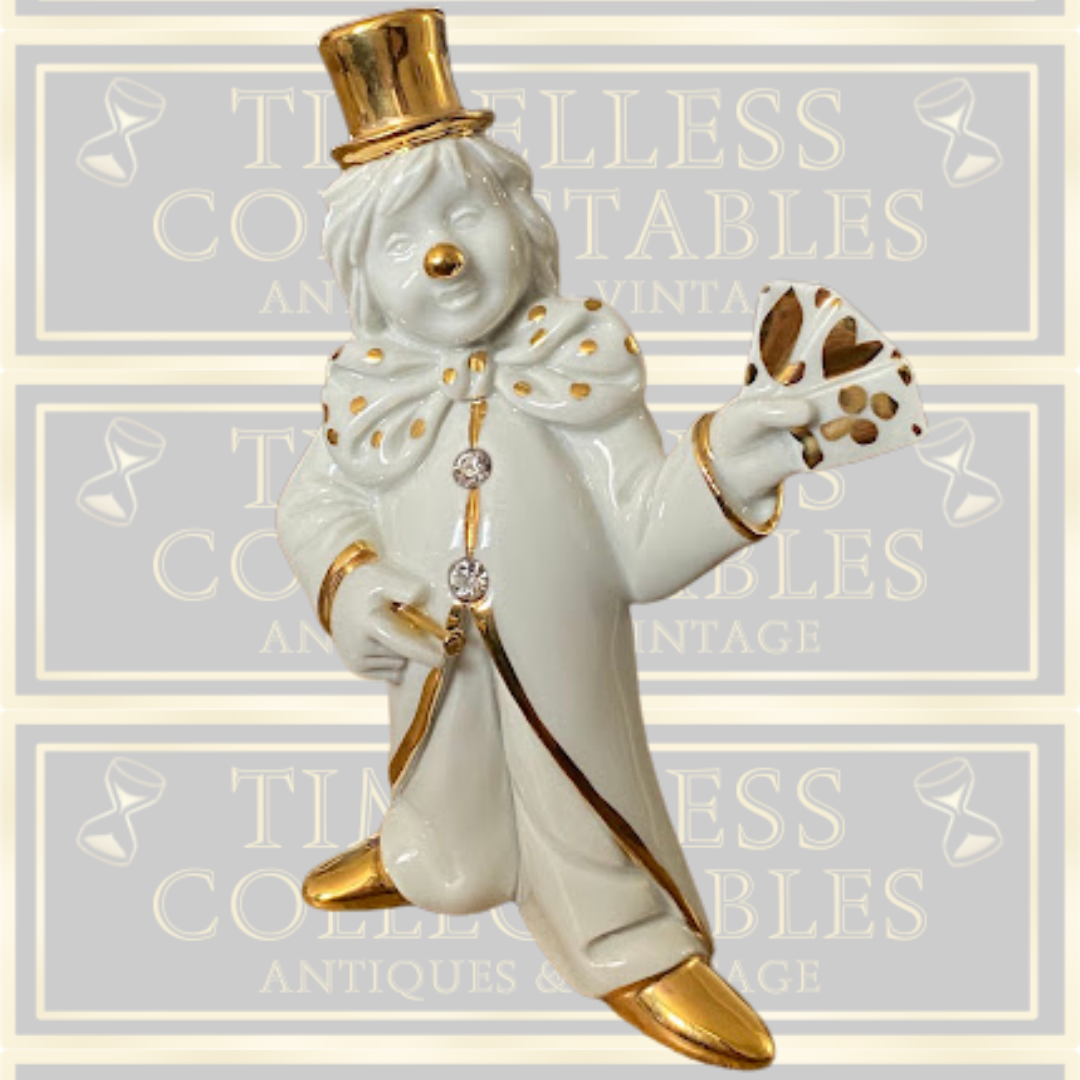 Swarovski & Capodimonte White & Gold Clown