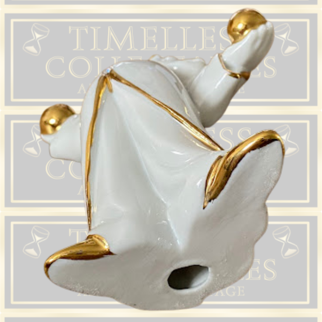 Swarovski & Capodimonte White & Gold Juggling Clown