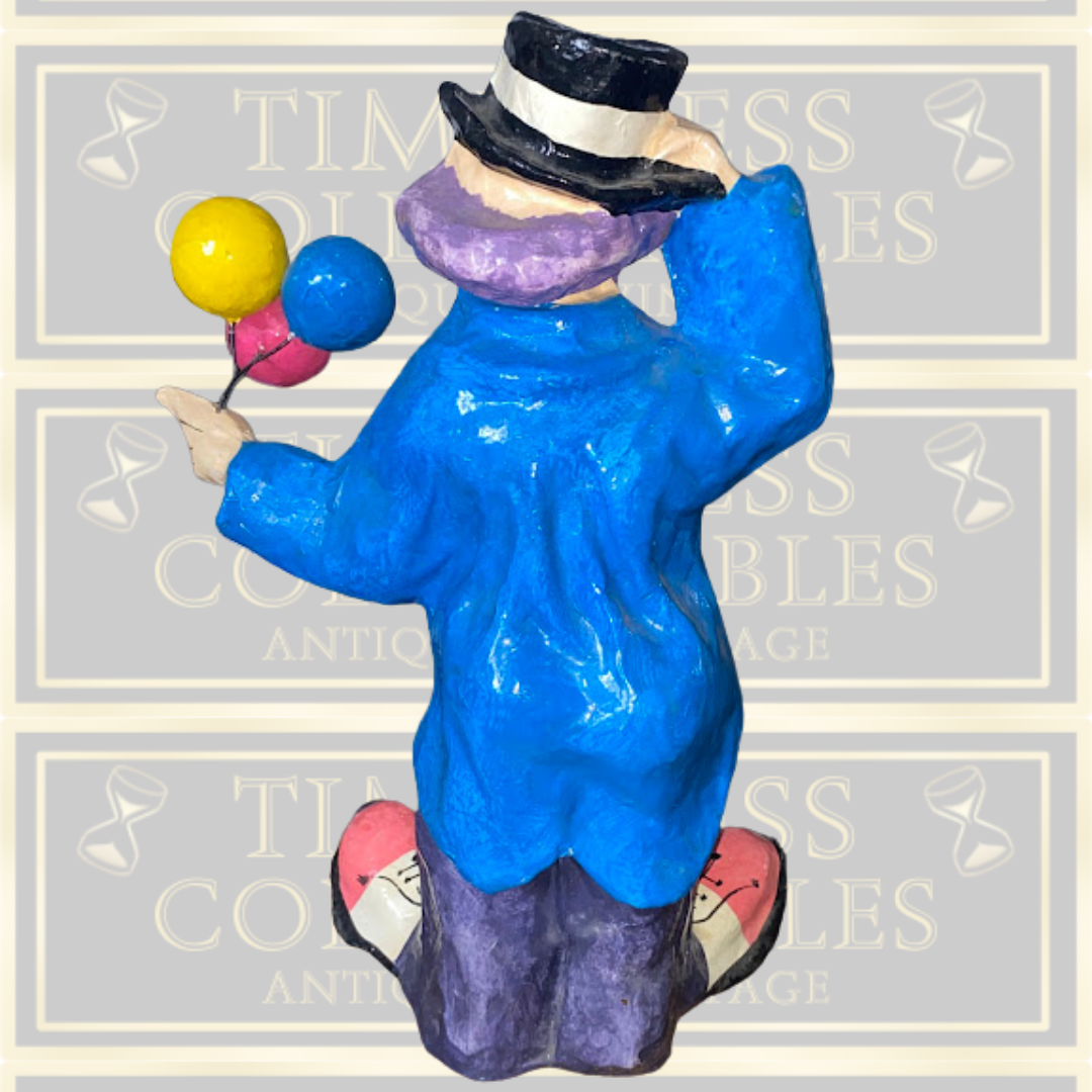 Vintage Mexican Folk Art Clown Figurine