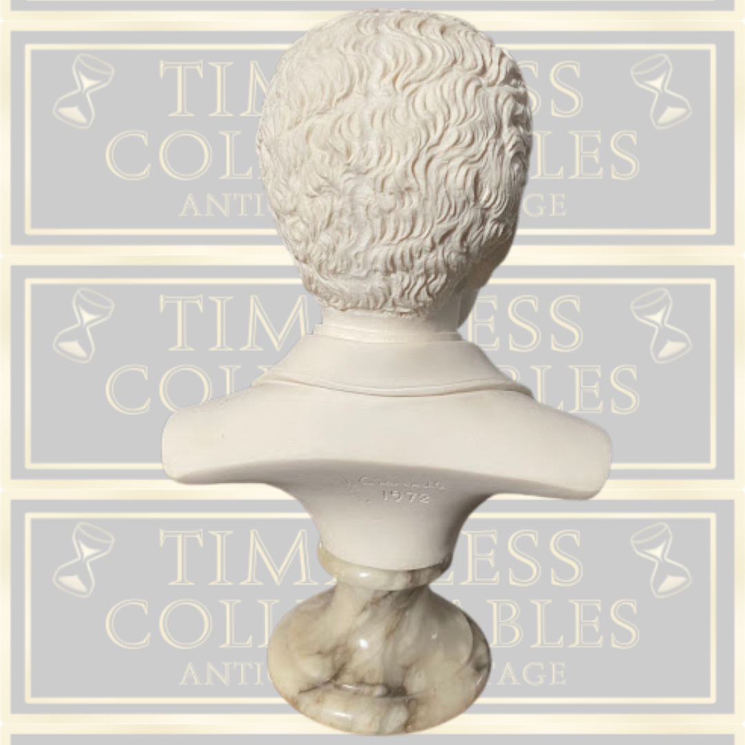 Vintage Johann Strauss Signed Bust Sculpture