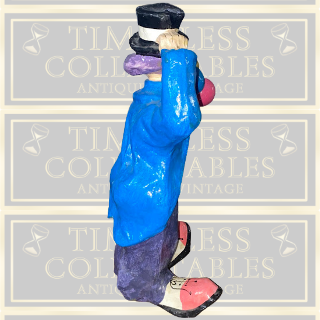 Vintage Mexican Folk Art Clown Figurine