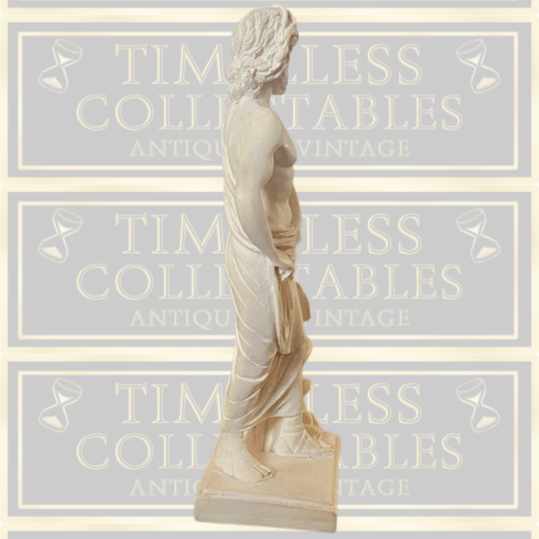 Vintage Asclepius Greek God of Medicine & Physicians Handmade Sculpture