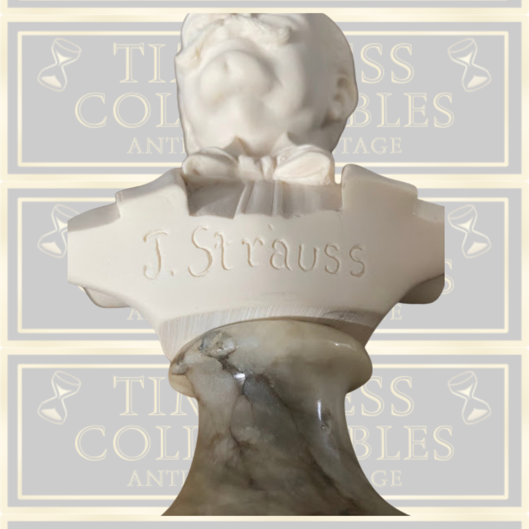 Vintage Johann Strauss Signed Bust Sculpture