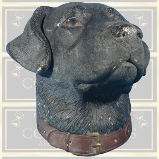 Vintage Bossons Black Lab Labrador Chalk Ware
