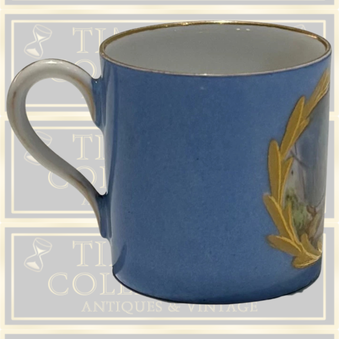 Antique Sevres 19thC Miniature Hand-Painted Porcelain Cup