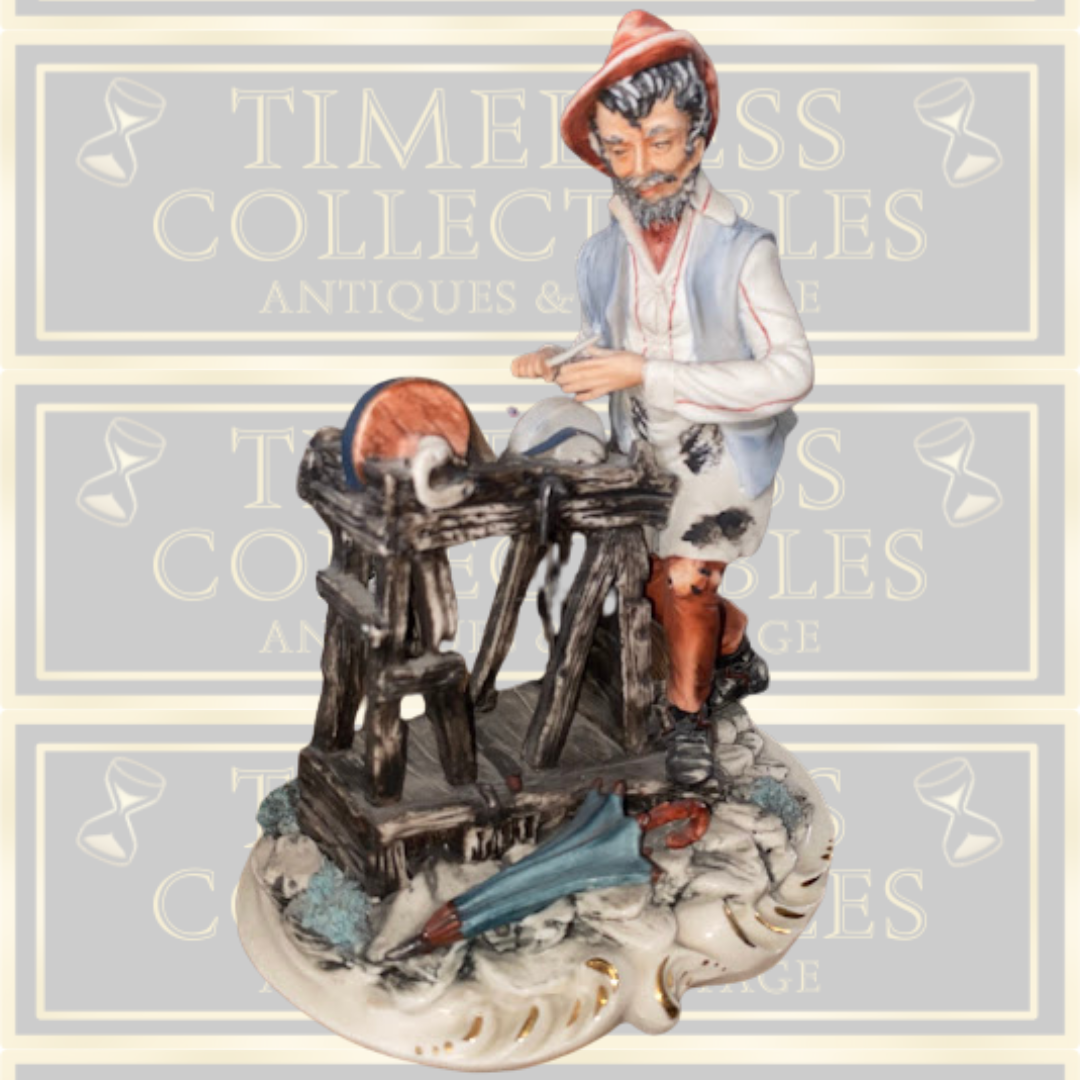 Vintage Limited Edition Capodimonte Knife Sharpener Figure