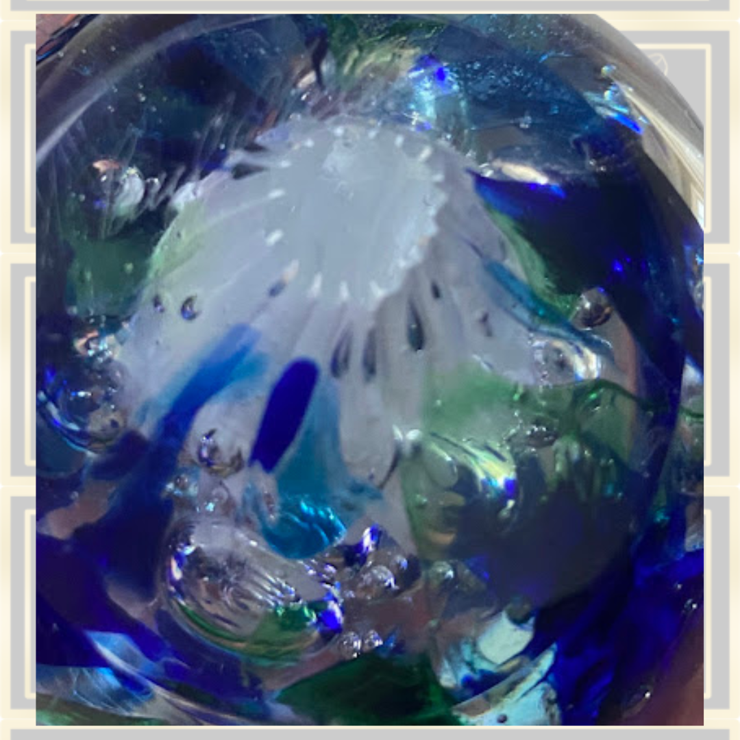 Signed Paul Miller Langham Glass Paperweight
