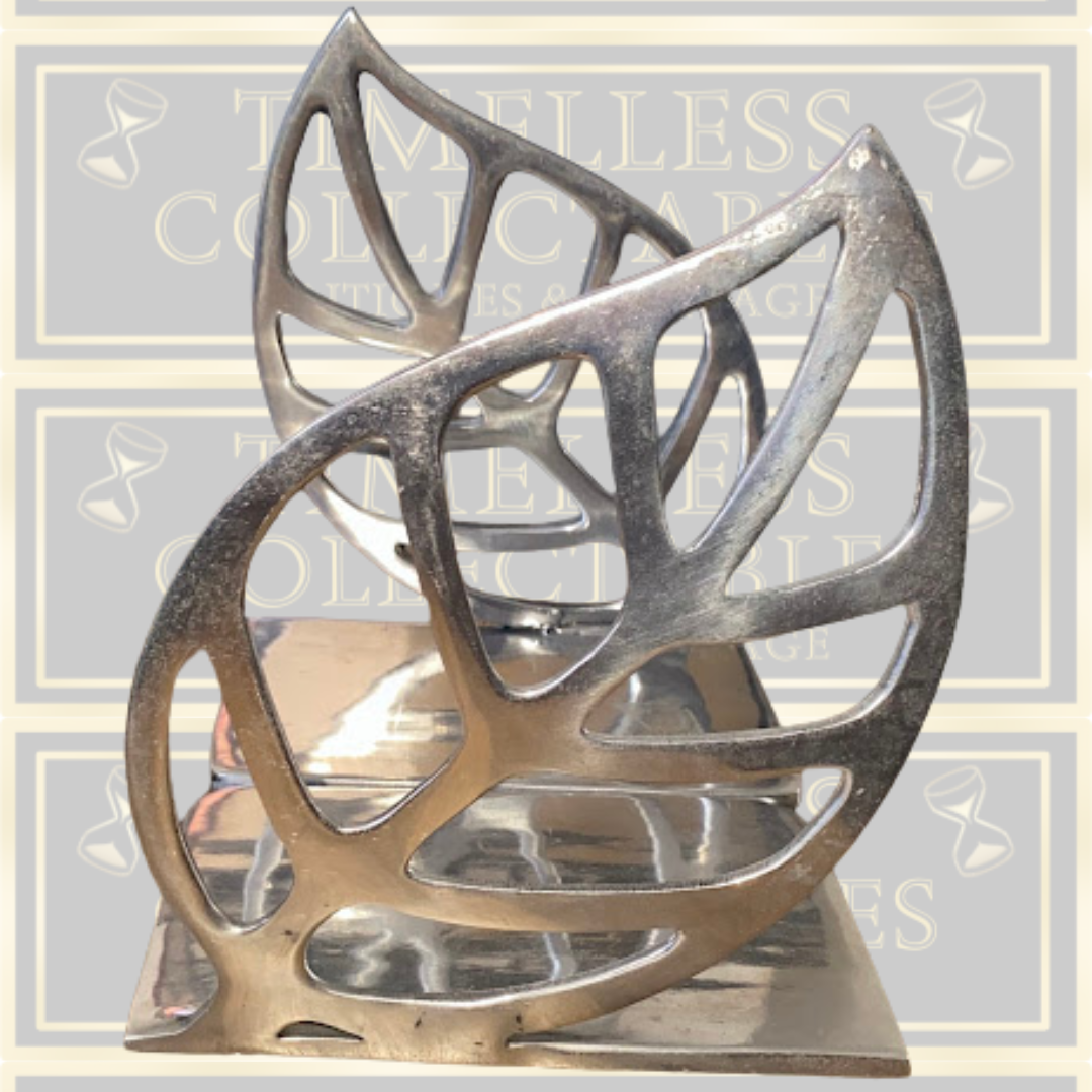 Vintage Mid Century Leaf Bookends