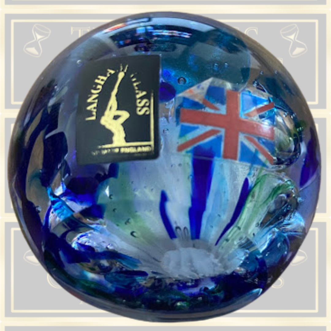 Signed Paul Miller Langham Glass Paperweight