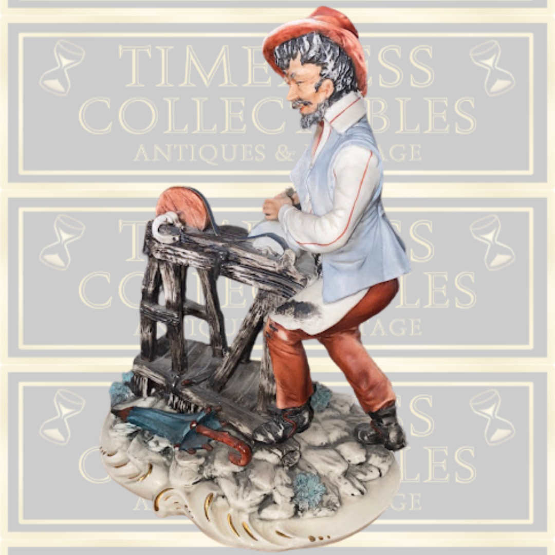 Vintage Limited Edition Capodimonte Knife Sharpener Figure
