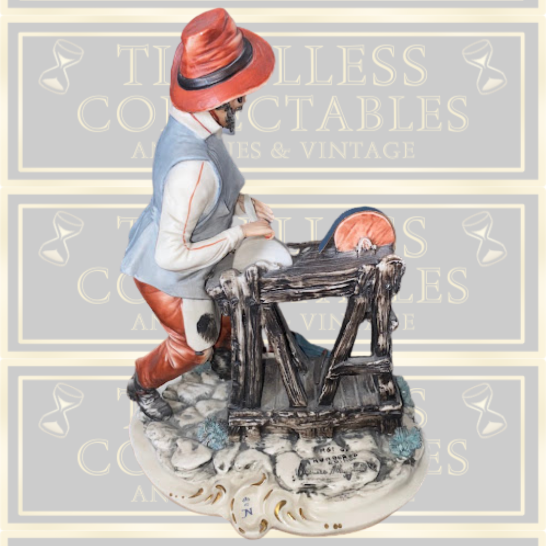 Vintage Limited Edition Capodimonte Knife Sharpener Figure