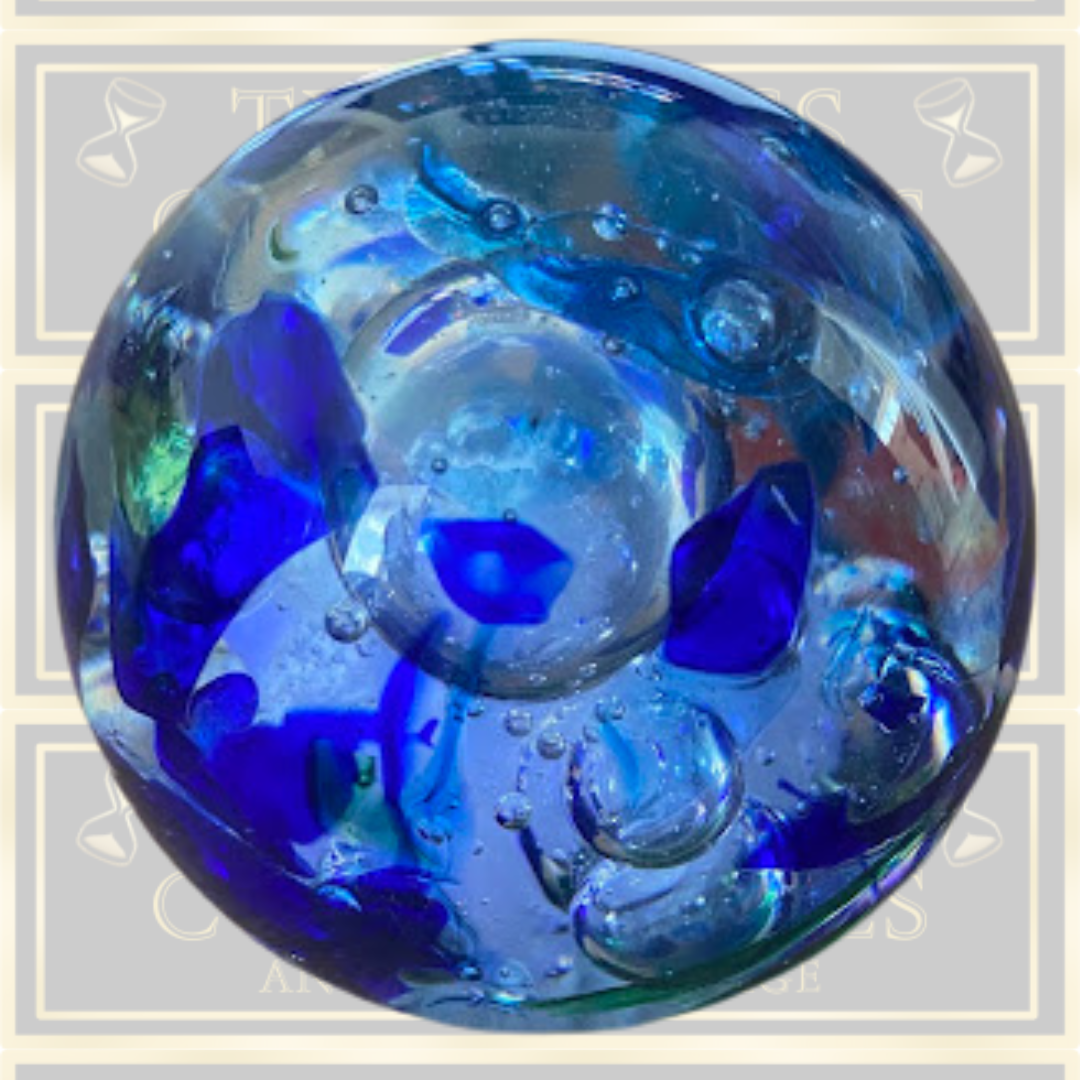 Signed Paul Miller Langham Glass Paperweight
