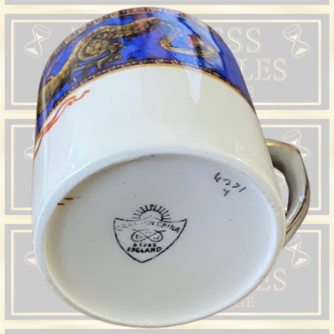 Antique Dragon Pair Cup & Saucer Set