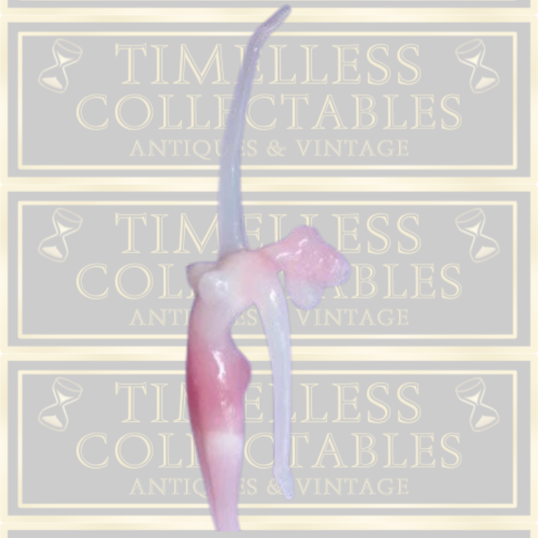 Vintage Pink Glass Nude Female Figurine