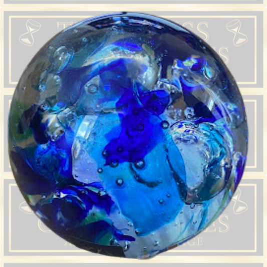 Signed Paul Miller Langham Glass Paperweight