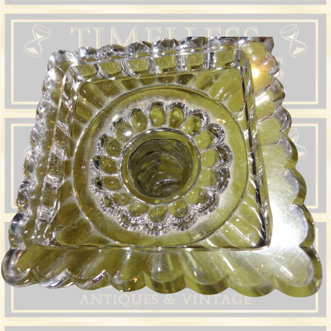 Pair Baccarat Crystal Candle Holders