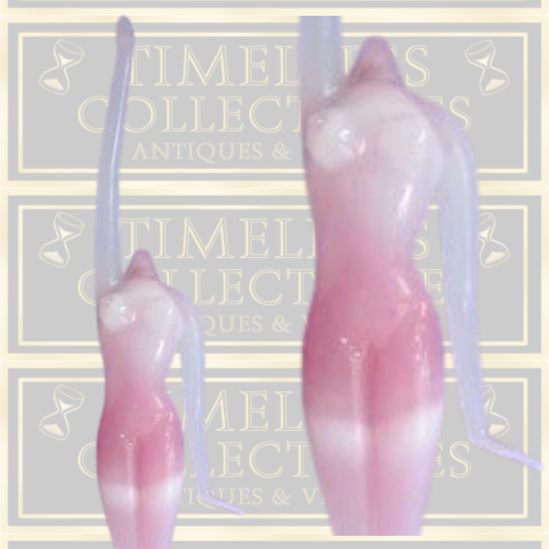 Vintage Pink Glass Nude Female Figurine