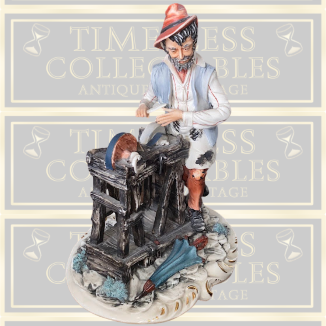 Vintage Limited Edition Capodimonte Knife Sharpener Figure