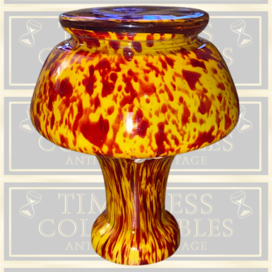 Antique Franz Welz Bohemian Art Glass Spatter Vase