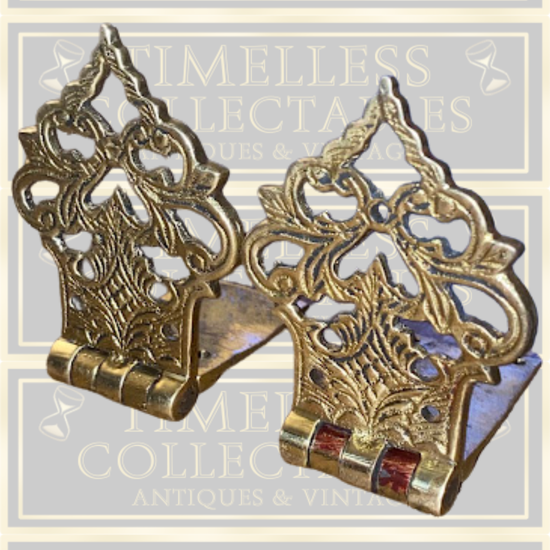 Antique Ornate Bronze/Brass Hinges