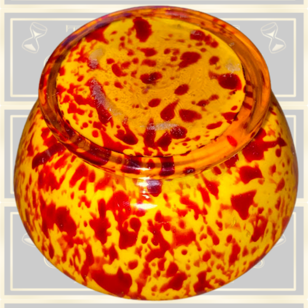 Antique Franz Welz Bohemian Art Glass Spatter Vase