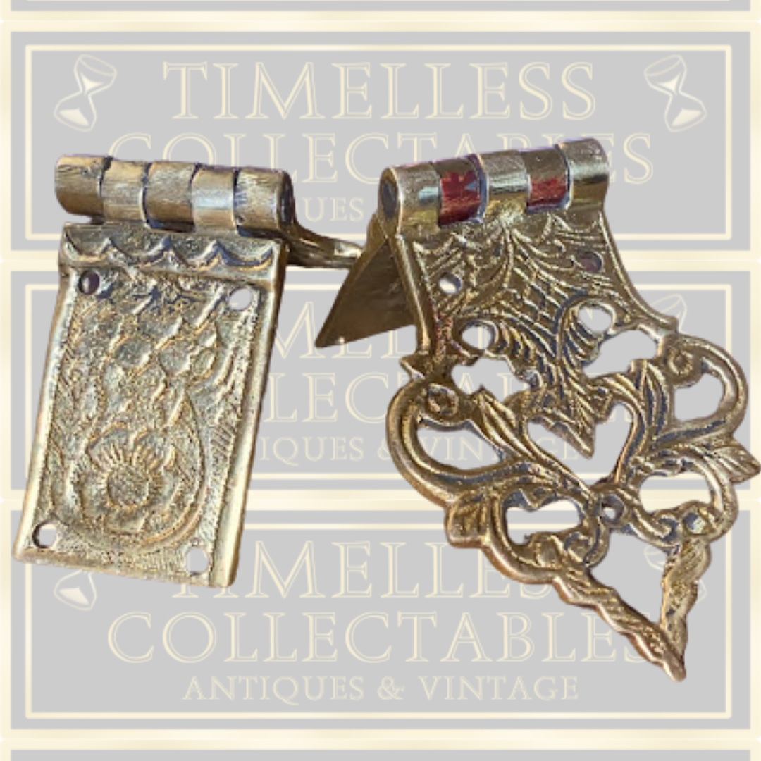 Antique Ornate Bronze/Brass Hinges