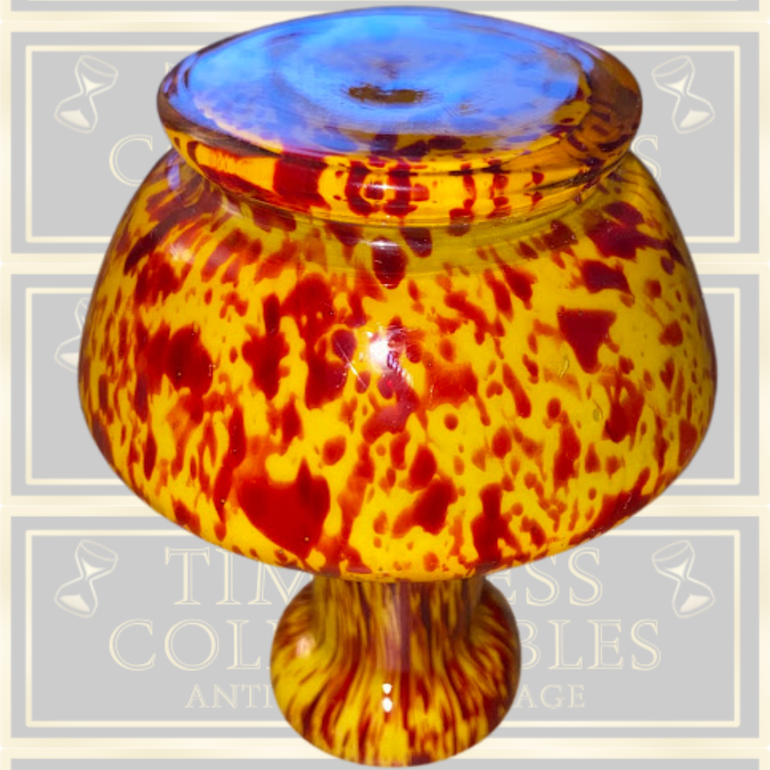 Antique Franz Welz Bohemian Art Glass Spatter Vase
