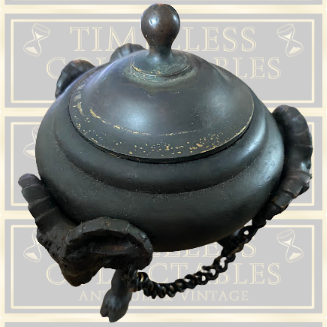 Vintage patinated Grand Tour Style Bronze Tripod Urn