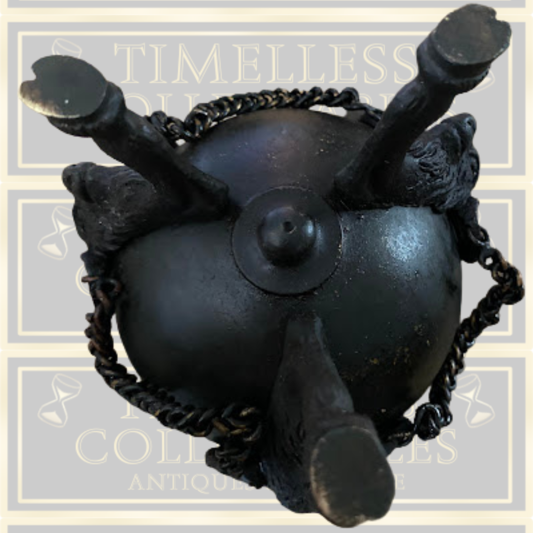 Vintage patinated Grand Tour Style Bronze Tripod Urn
