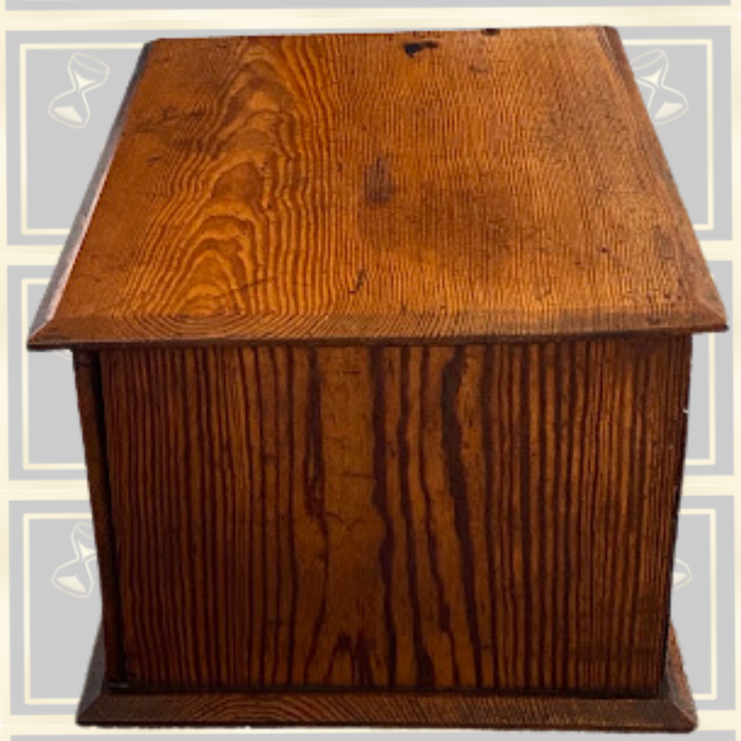 Antique Quartersawn Oak Large Desktop Organizer Box
