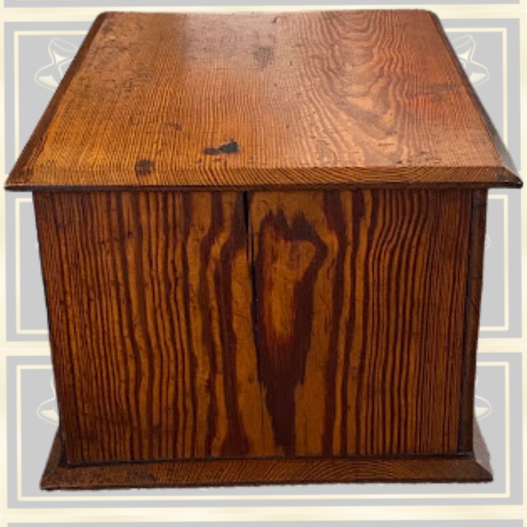 Antique Quartersawn Oak Large Desktop Organizer Box