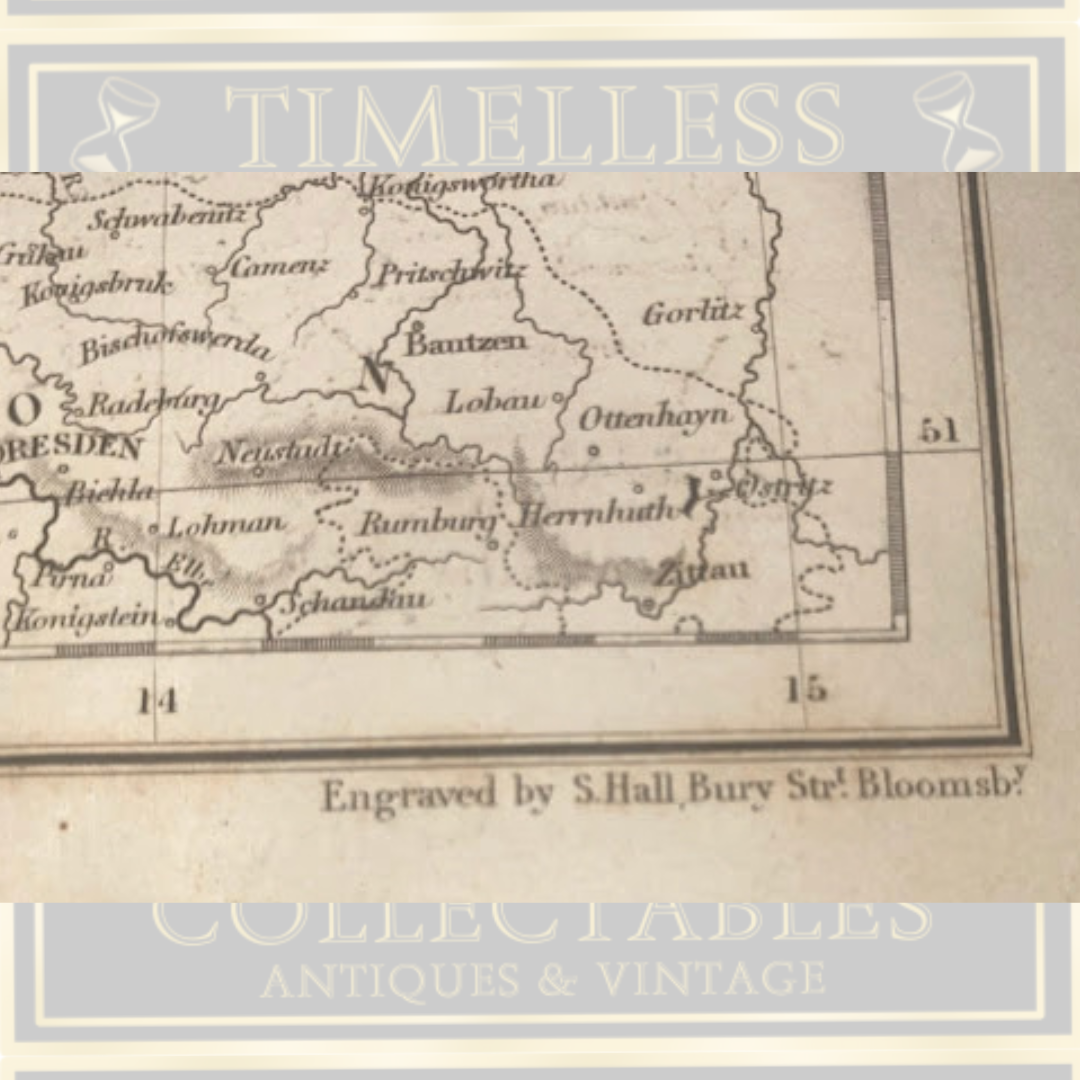 Antique Original Steel-Engraved German Black’s General Atlas Map 1 - 2