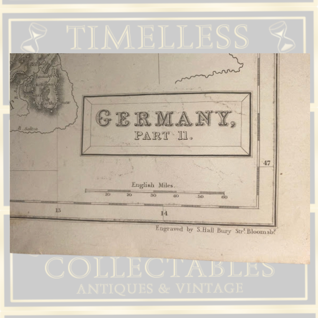Antique Original Steel-Engraved German Black’s General Atlas Map 1 - 2