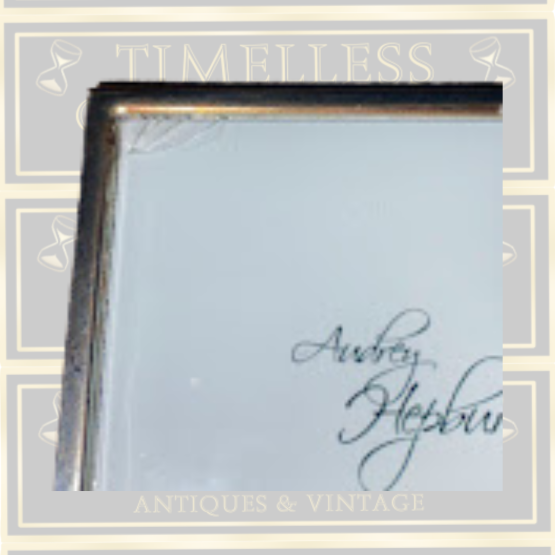 Vintage Audrey Hepburn Metal Business Card Holder/Credit Card Case