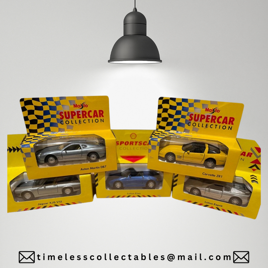 Five Maisto Shell Super Cars in Original Boxes