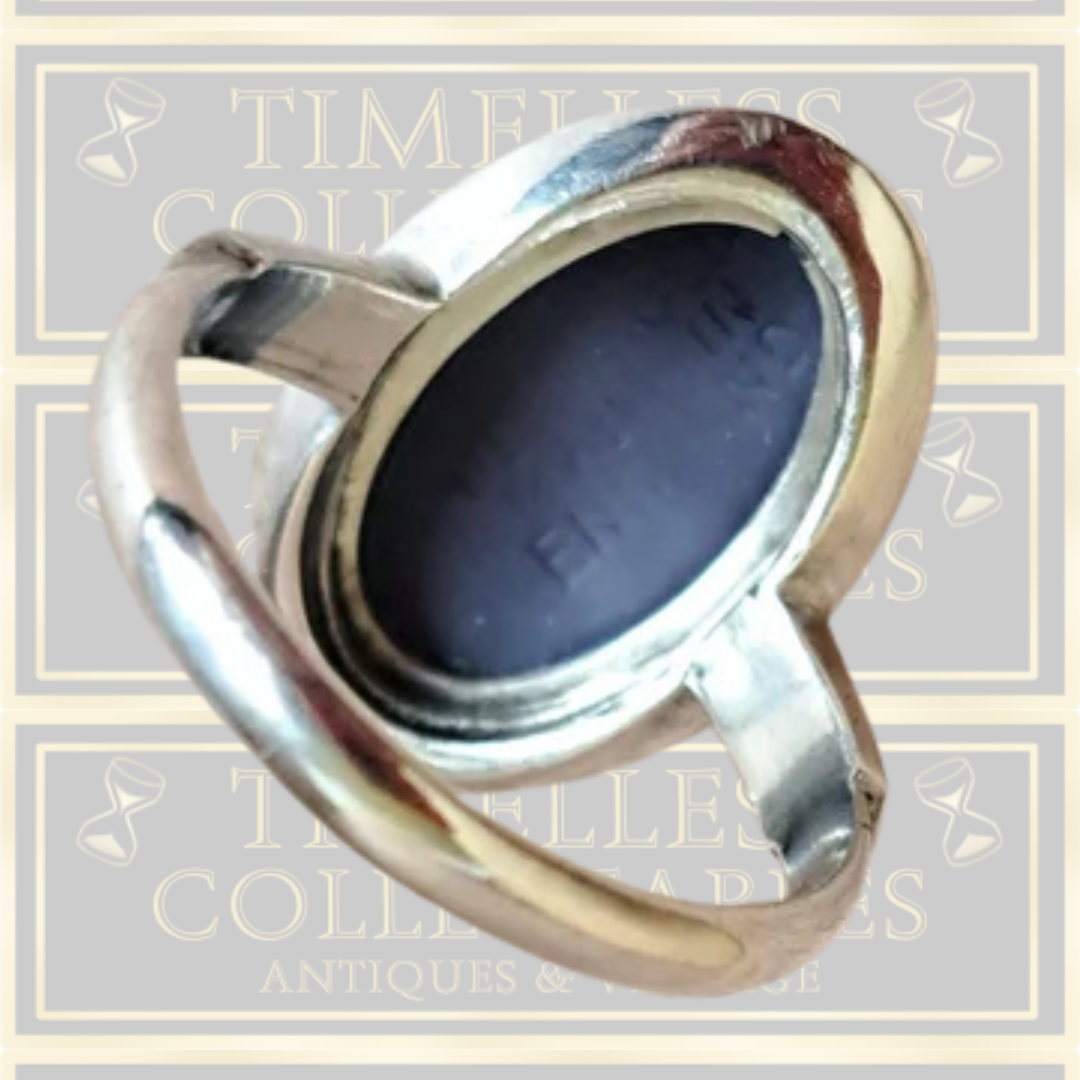 Vintage Wedgwood Sterling Silver Jasperware Cameo Ring