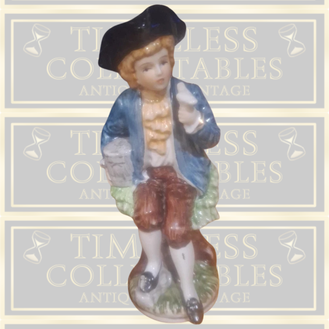 Victorian Continental Ceramic Figurines Man and Lady Pair