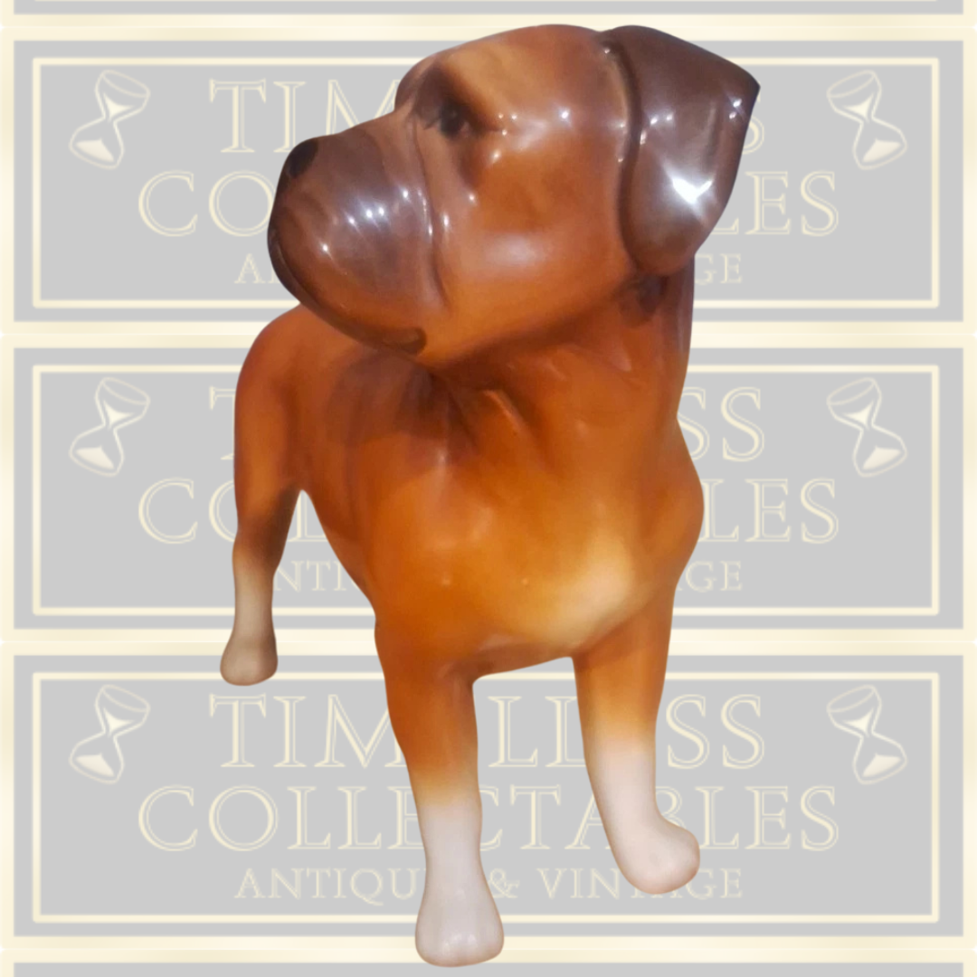 Vintage Porcelain Boxer Dog Ornament