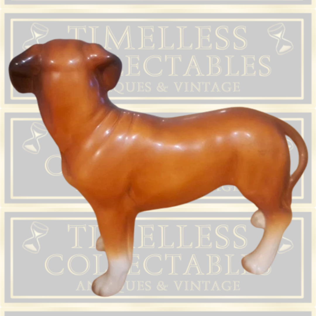Vintage Porcelain Boxer Dog Ornament