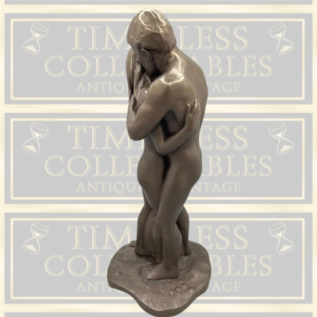 Vintage Bronze Colour Adam & Eve Sculpture