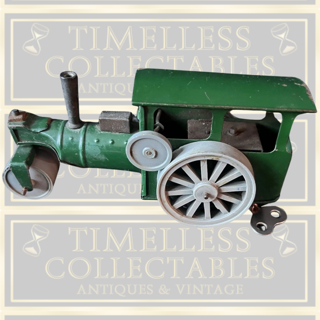 Vintage Tin Minic Wind Up Steam Roller